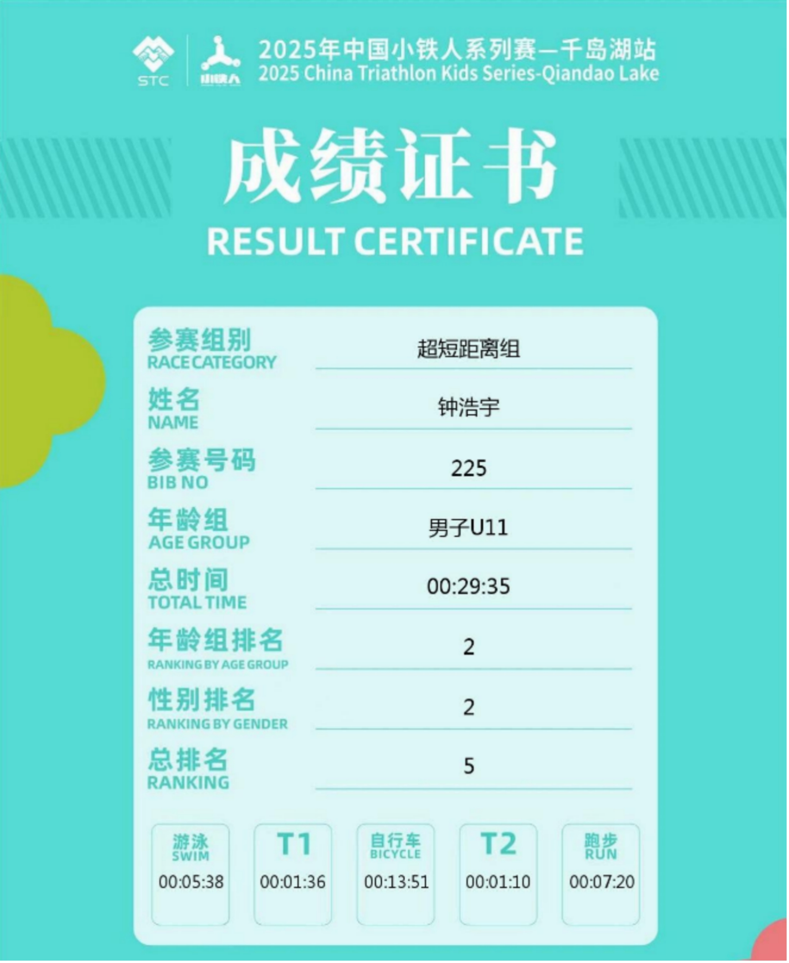 钟浩宇:小铁人冠军的成长故事