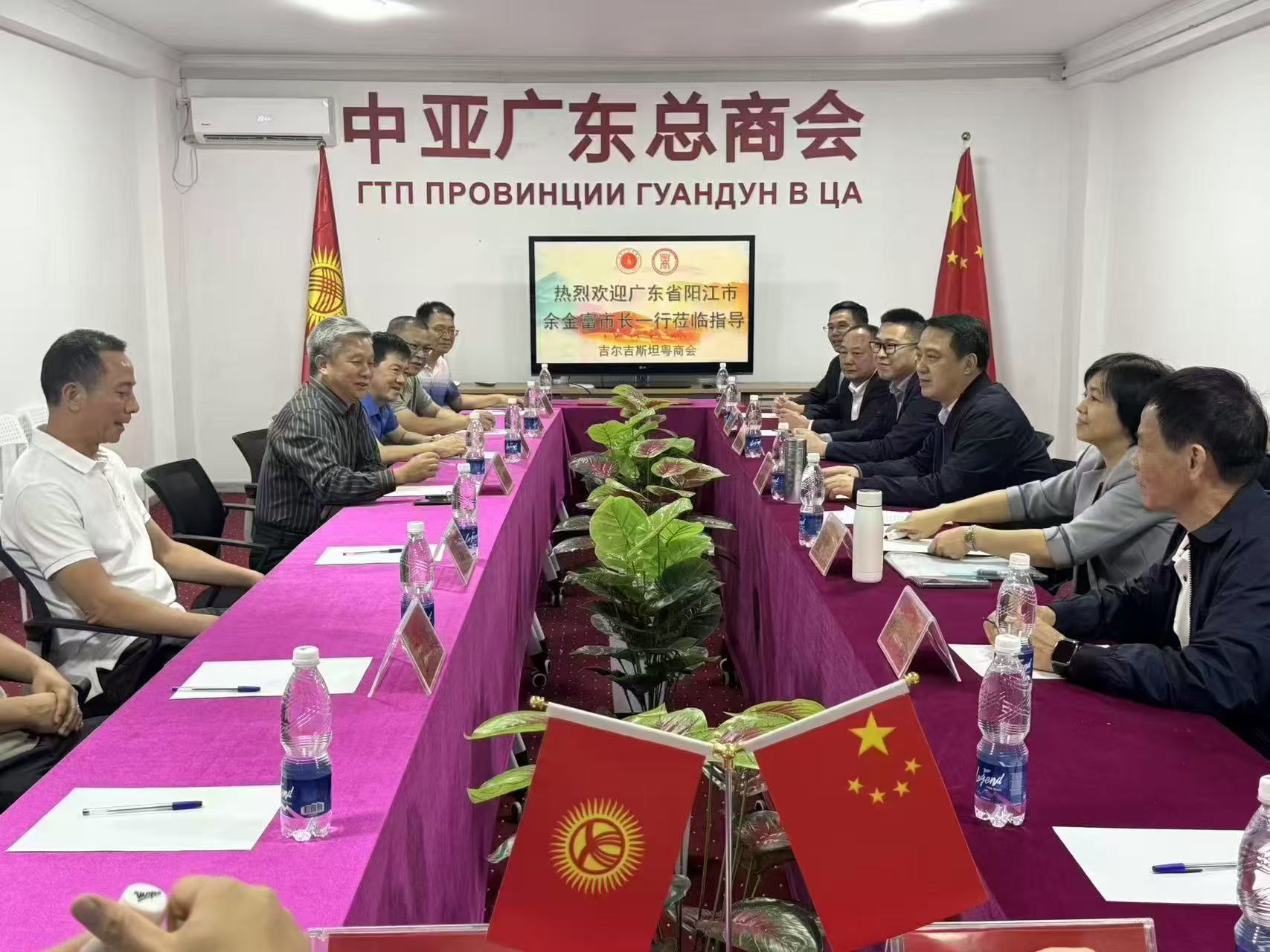 广东省阳江市政企代表团到访吉尔吉斯粤商会/中亚广东总商会