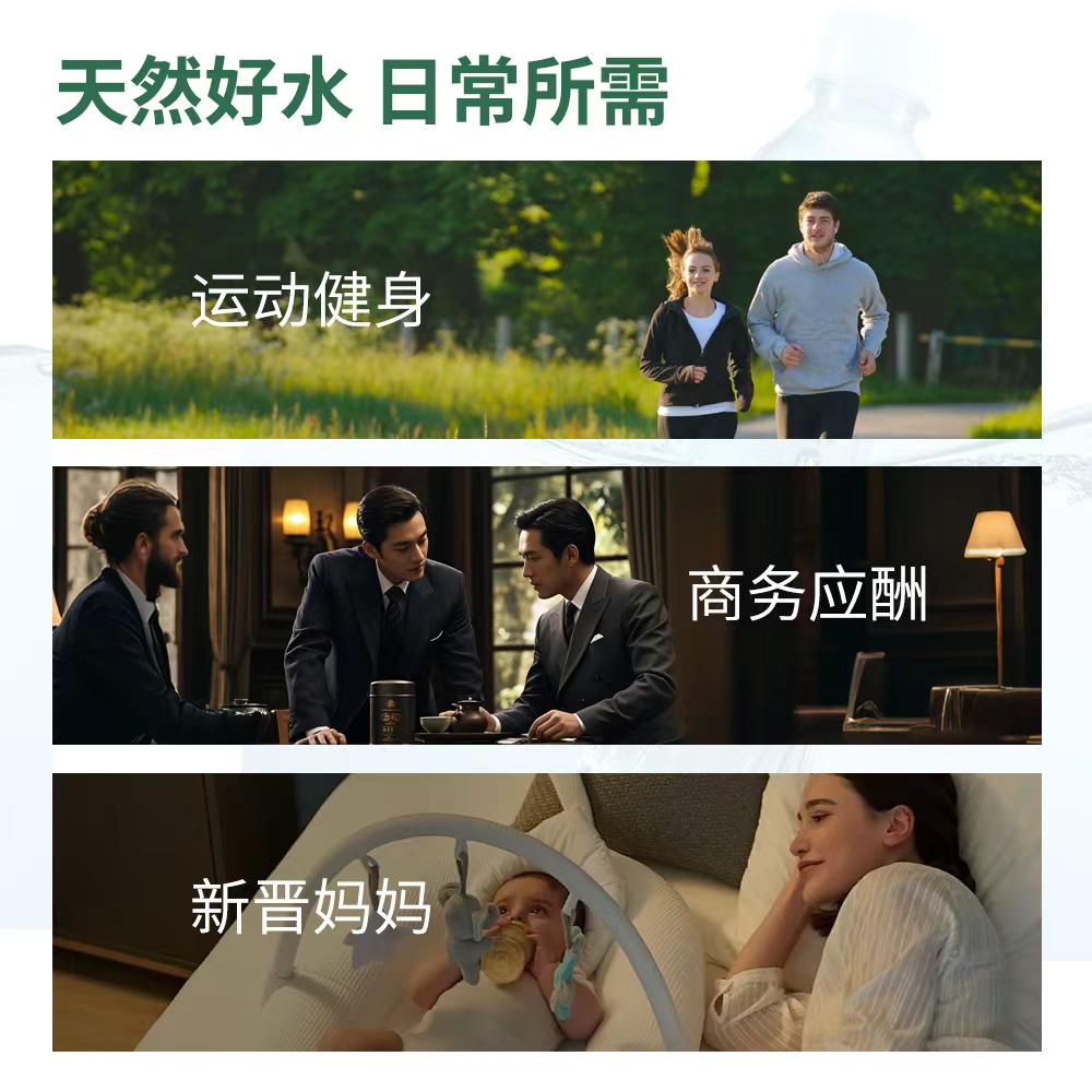 长寿之乡蕉岭 饮用天然泉水 甘柔小圆瓶 350ml*24瓶/箱