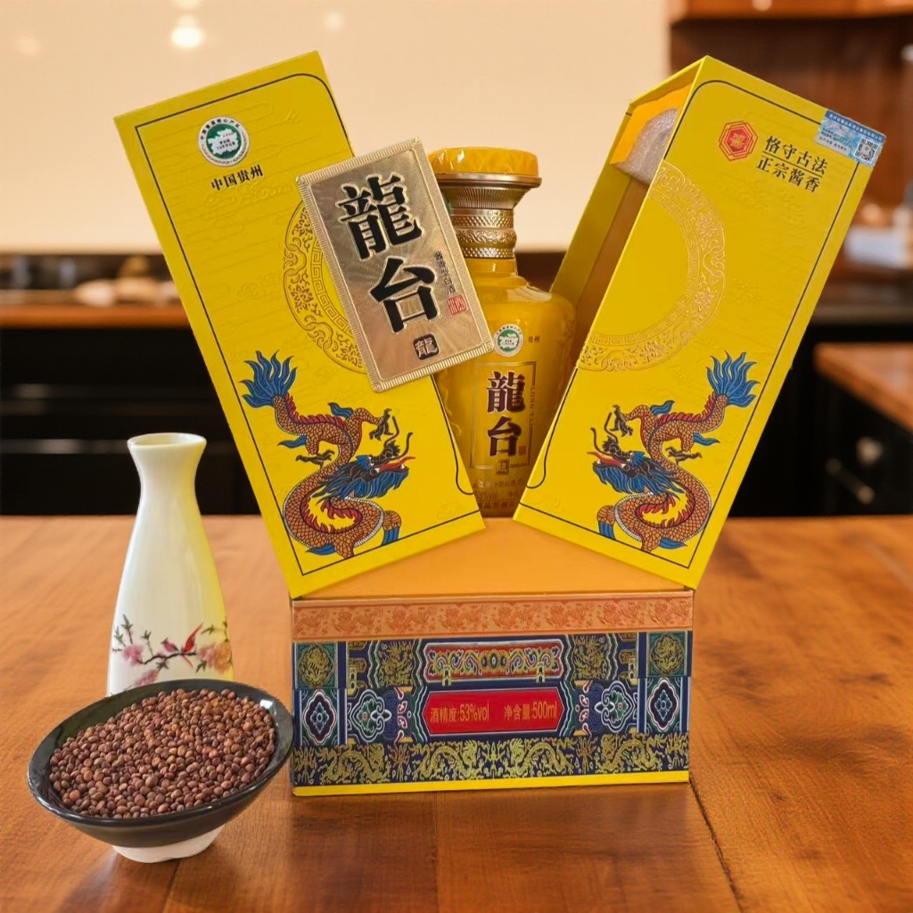 传统12987酿造工艺 53度龍台【龙腾吉祥】500ml*6盒/箱